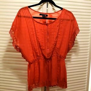 Beautiful Forever21 Orange Shirt